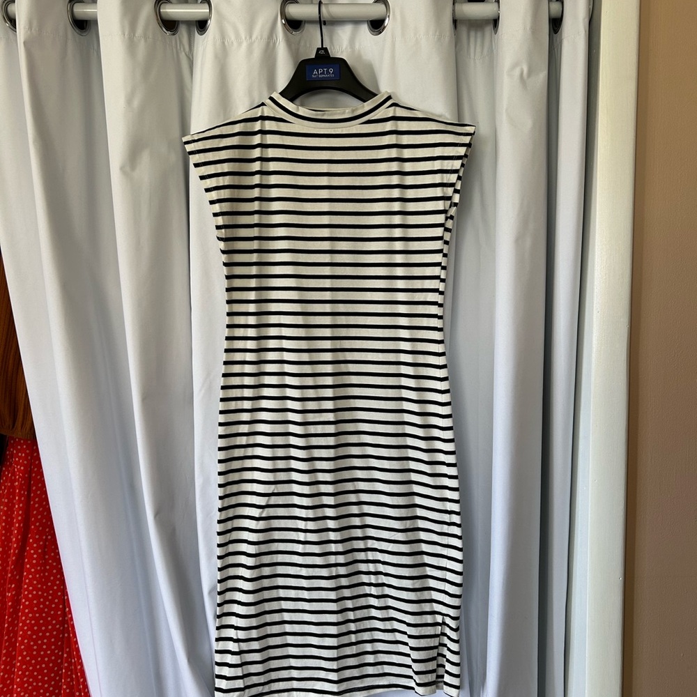NEVER WORN Black and White Striped Dress - Elegantees & Dressember Collab